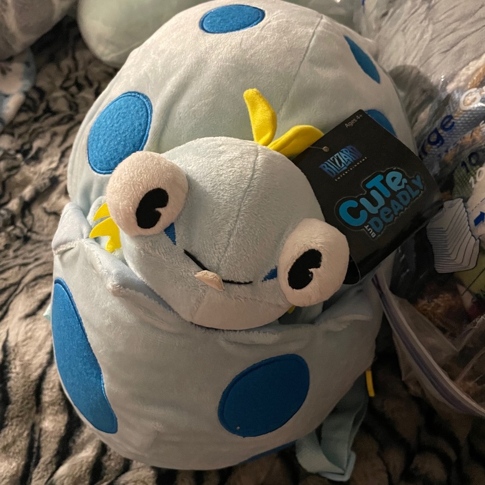 Never used Blue Murloc Egg Backpack.